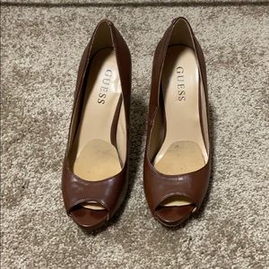 Guess open toe heels